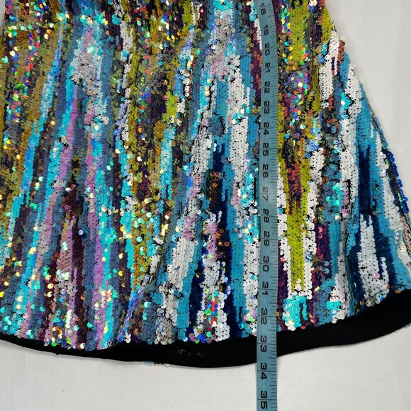 NWT X by NBD Chiquitita Mini Dress Sequin Pastel Multicolor Cocktail Party Large - Picture 9 of 15